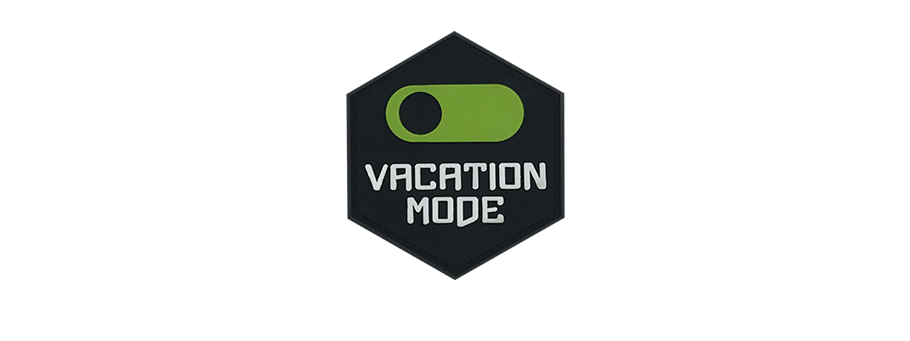 Hexagon PVC Patch Vacation Mode On - Click Image to Close