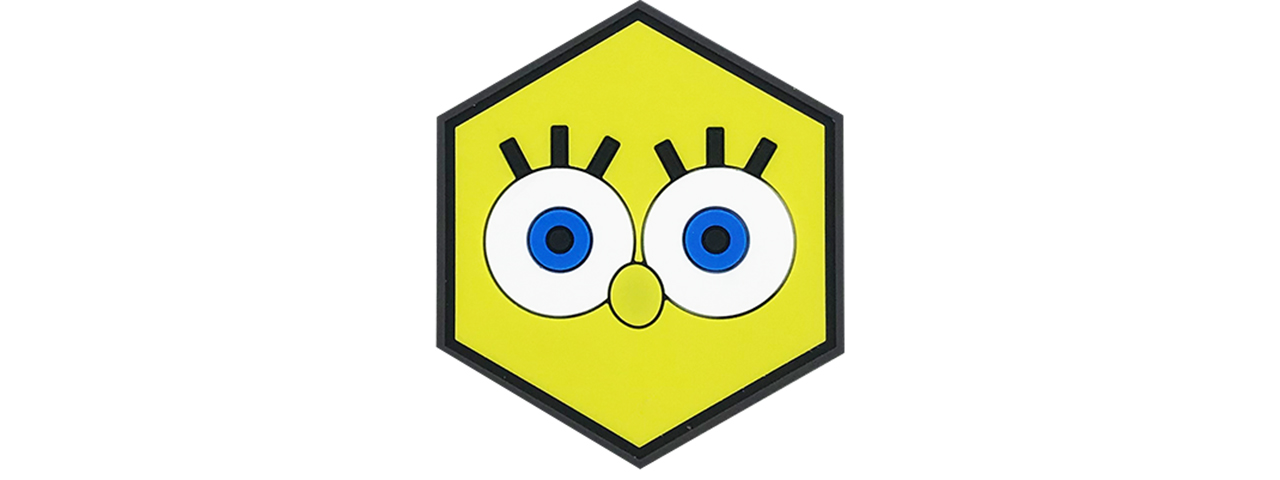 Hexagon PVC Patch Spongebob Peeker Eyes - Click Image to Close