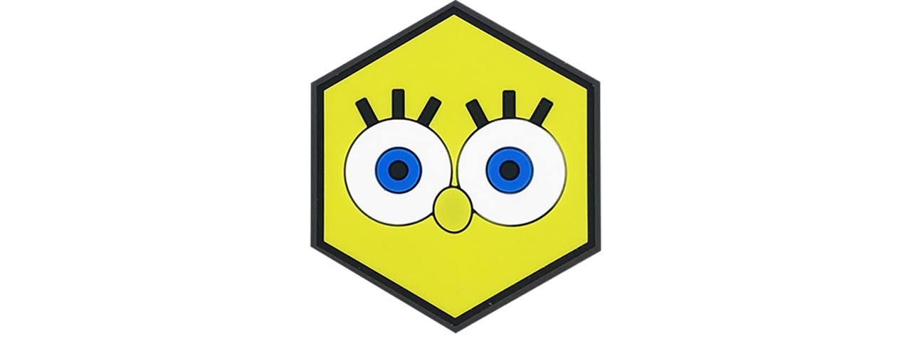Hexagon PVC Patch Spongebob Peeker Eyes - Click Image to Close