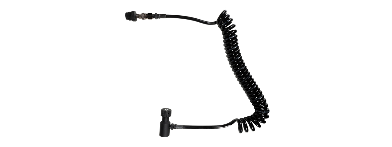 HK Army Coiled Remote Line with Quick Disconnect (Color: Black) - Click Image to Close