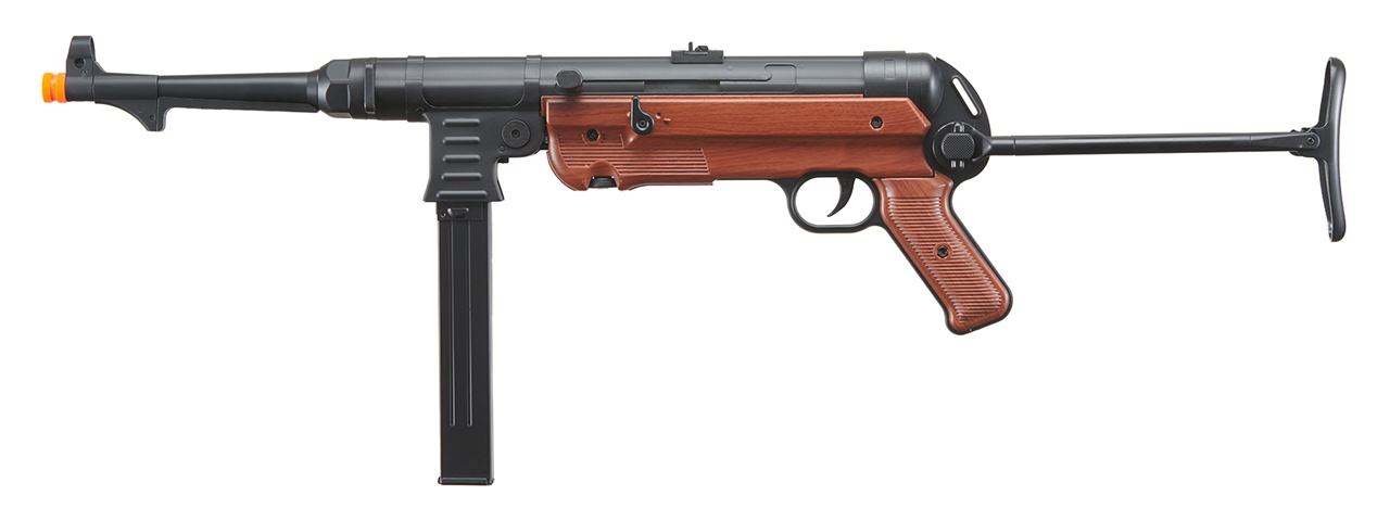 UK Arms M40P WWII Full Metal Machine Pistol AEG (Color: Black & Imitation Wood) - Click Image to Close