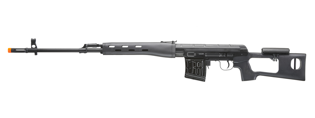 Atlas Custom Works Full Metal SVD Spring Rifle with Removable Cheek Rest (Color: Black) - Click Image to Close