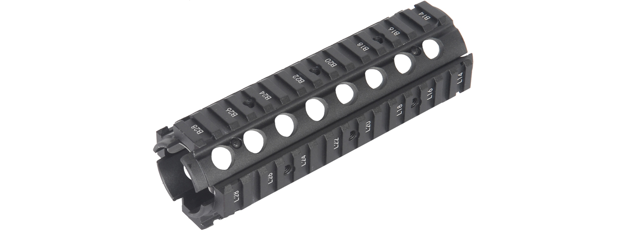 Golden Eagle Full Metal RIS Quad Rail Handguard (Color: Black) - Click Image to Close