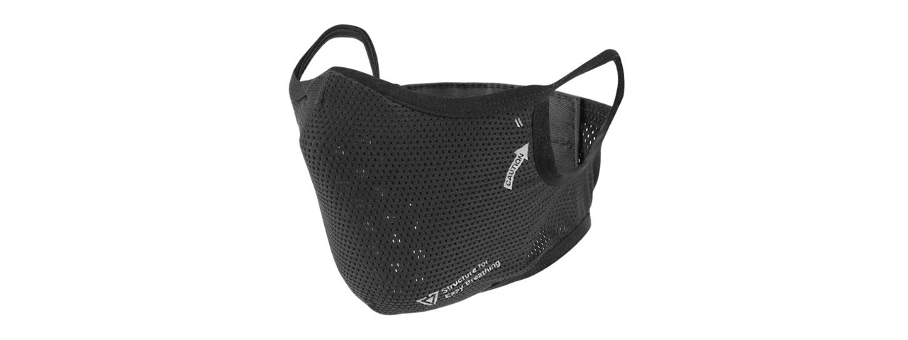 Laylax Large - X-Large AeroFlex Face Guard (Color: Black) - Click Image to Close