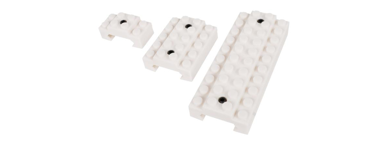 Laylax Block Picatinny Rail Cover Set (Color: White) - Click Image to Close