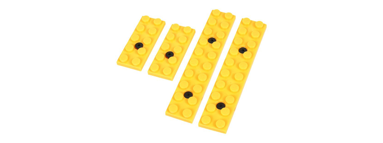 Laylax Block M-LOK Rail Cover Set (Color: Yellow) - Click Image to Close