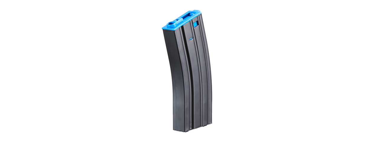 Lancer Tactical Metal Gen 2 300 Round High Capacity Airsoft Magazine for M4/M16 (Color: Black & Blue) - Click Image to Close