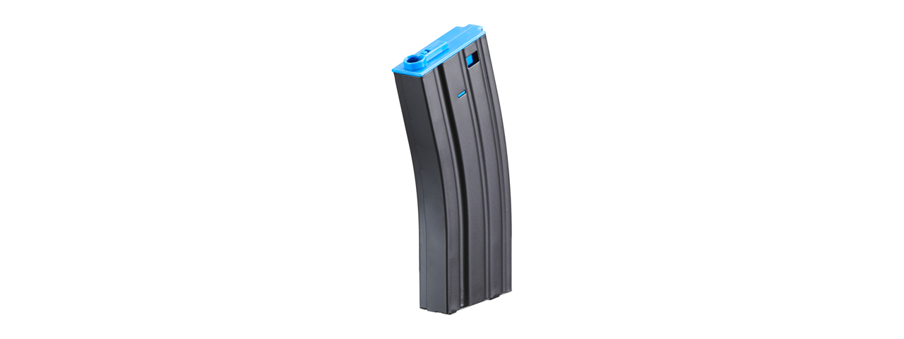 Lancer Tactical Metal Gen 2 120 Round Mid Capacity Airsoft Magazine for M4/M16 (Color: Black & Blue) - Click Image to Close