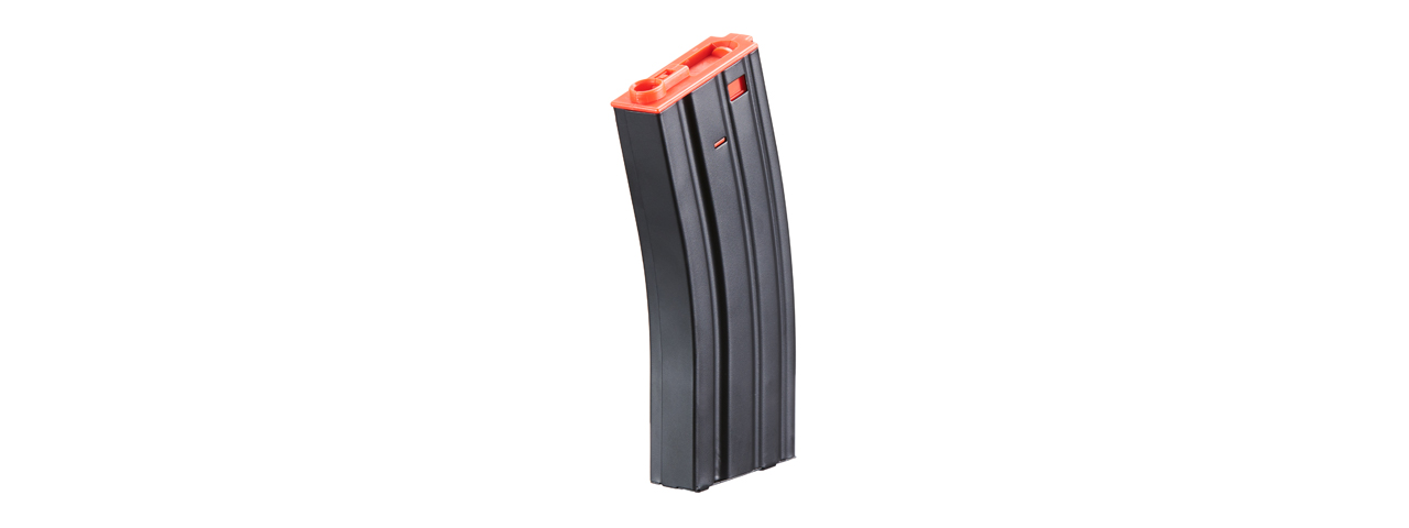 Lancer Tactical Metal Gen 2 300 Round High Capacity Airsoft Magazine for M4/M16 (Color: Black & Red) - Click Image to Close