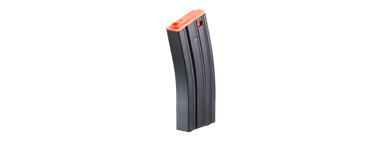 Lancer Tactical Metal Gen 2 120 Round Mid Capacity Airsoft Magazine for M4/M16 (Color: Black & Red) - Click Image to Close