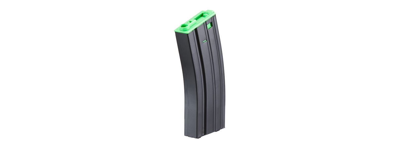 Lancer Tactical Metal Gen 2 300 Round High Capacity Airsoft Magazine for M4/M16 (Color: Black & Green) - Click Image to Close