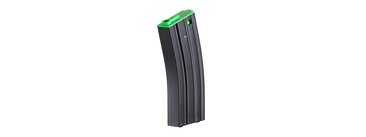 Lancer Tactical Metal Gen 2 120 Round Mid Capacity Airsoft Magazine for M4/M16 (Color: Black & Green) - Click Image to Close