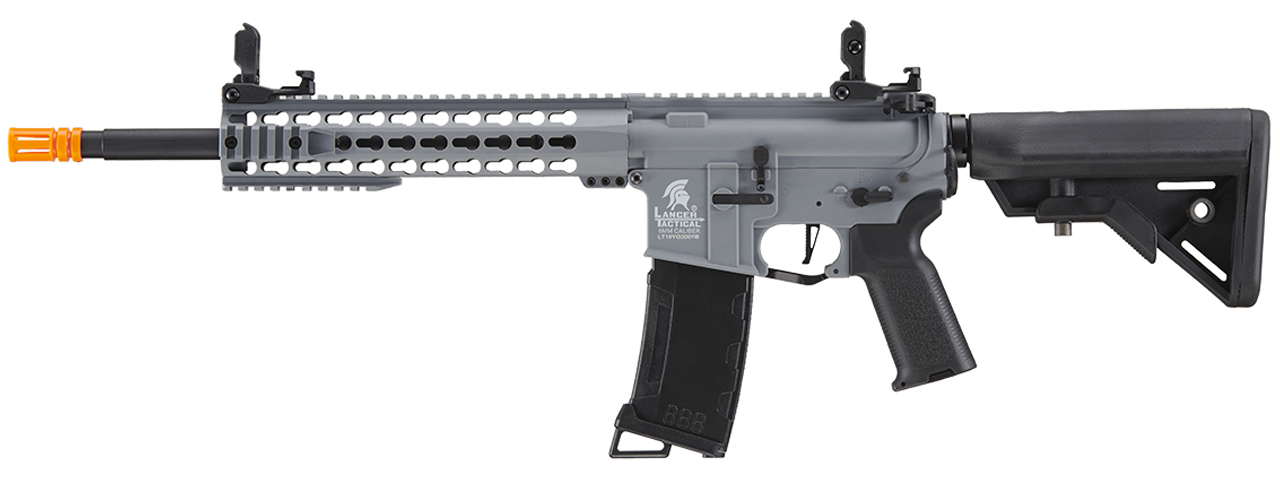 Lancer Tactical Gen 3 10" Keymod Airsoft M4 Carbine AEG Rifle (Color: Gray) - Click Image to Close