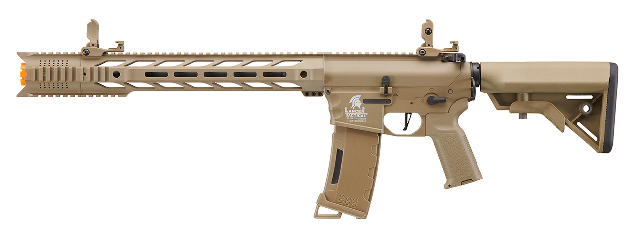 Lancer Tactical Gen 3 M4 SPR Interceptor Airsoft AEG Rifle (Color: Tan) - Click Image to Close