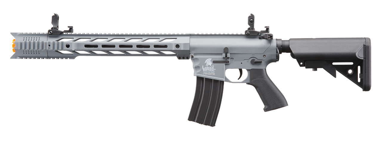 Lancer Tactical Gen 2 SPR Interceptor Airsoft AEG Rifle (Color: Gray) - Click Image to Close