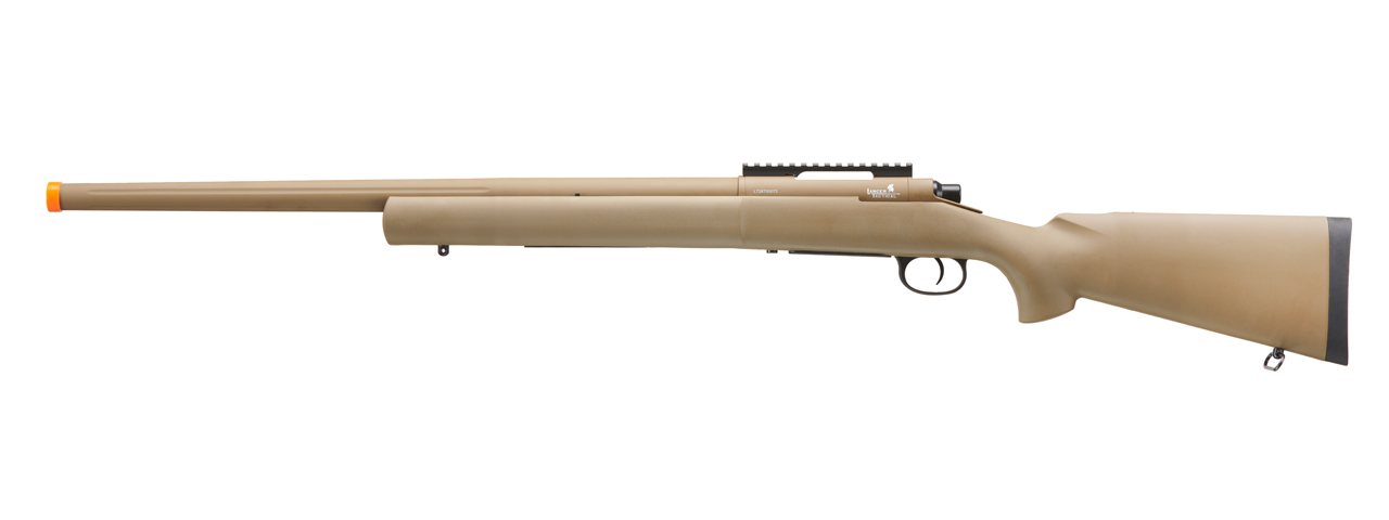 Lancer Tactical M24 Bolt Action Spring Powered Sniper Rifle (Color: Tan) - Click Image to Close