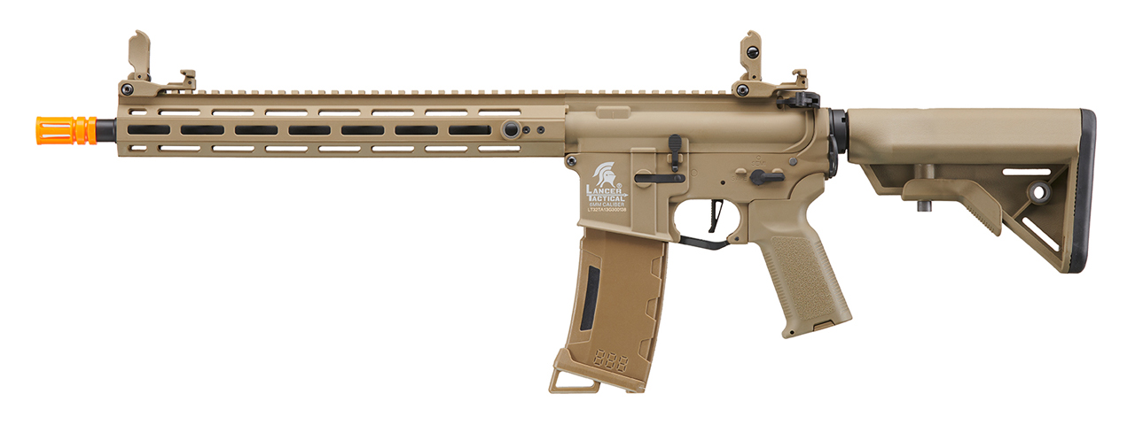 Lancer Tactical Gen 3 Hellion M-LOK 13" Airsoft M4 AEG (Color: Tan) - Click Image to Close