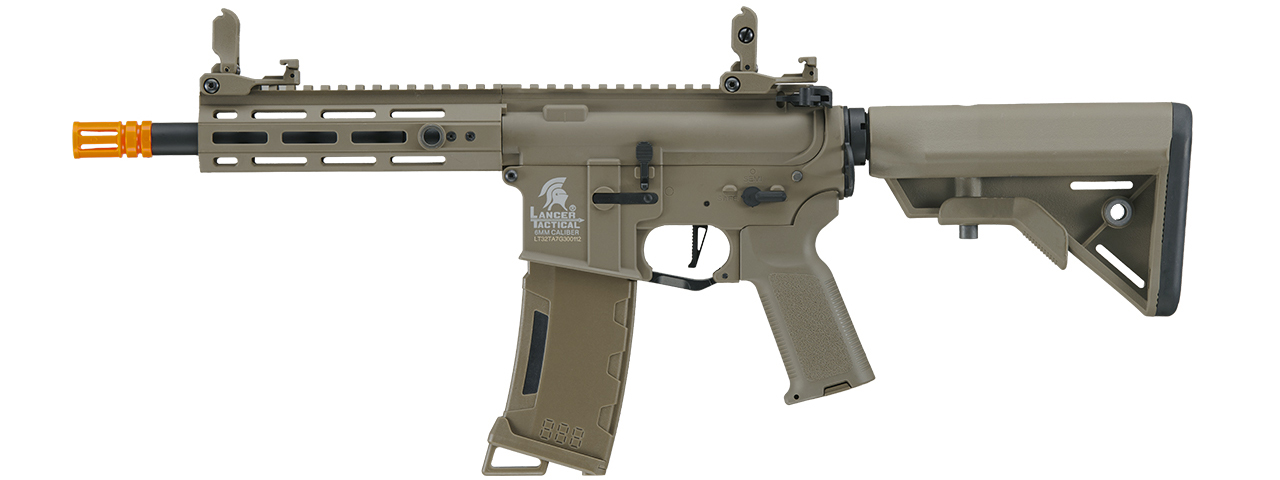 Lancer Tactical Gen 3 Hellion M-LOK 7" Airsoft M4 AEG (Color: Tan) - Click Image to Close