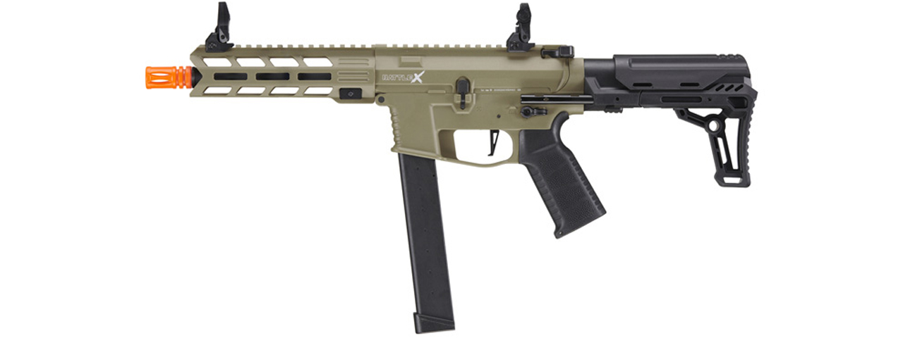 Lancer Tactical Gen 2 9mm Battle X CQB Carbine Airsoft AEG (Color: Tan) - Click Image to Close