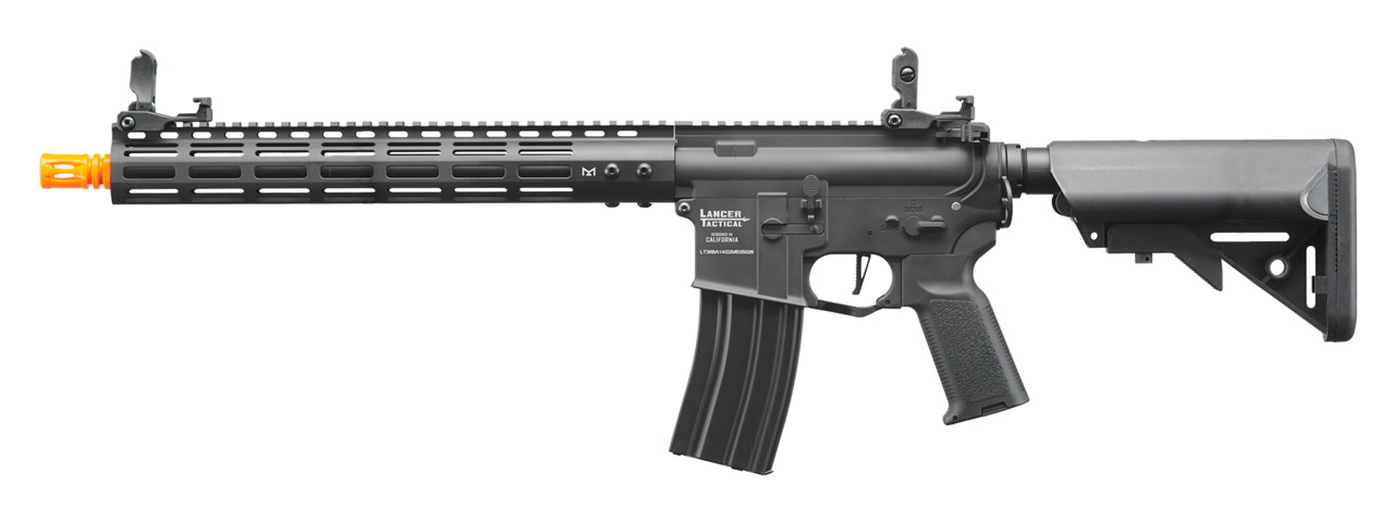 Lancer Tactical Archon 14" M-LOK Proline Series M4 Airsoft Rifle w/ Crane Stock (Color: Black) - Click Image to Close