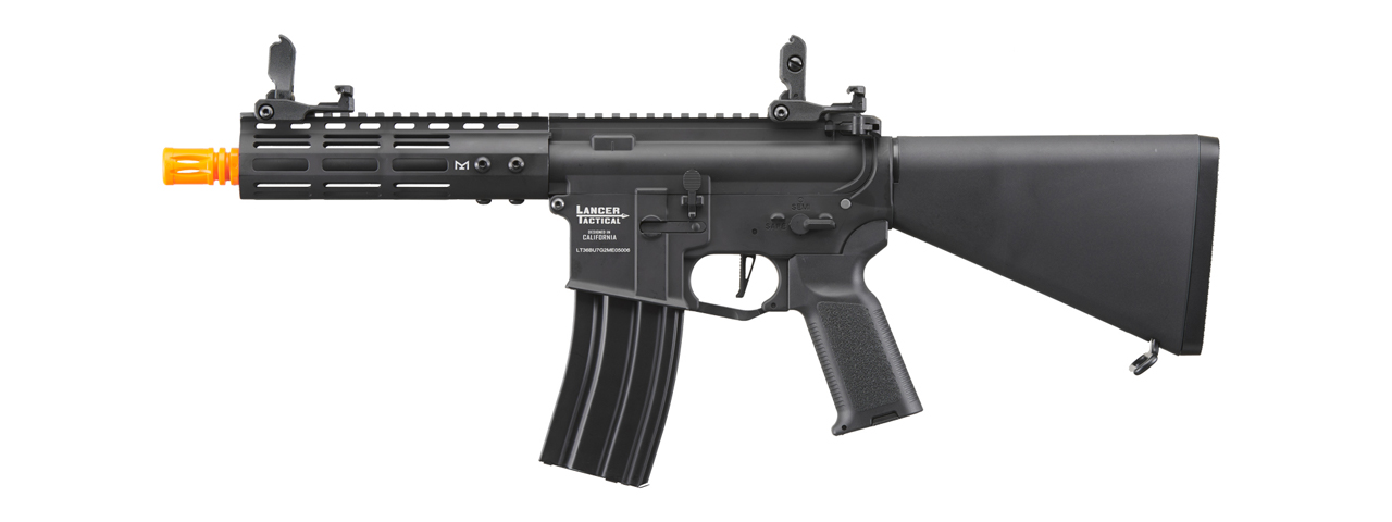 Lancer Tactical Archon 7" M-LOK Proline Series M4 Airsoft Rifle w/ Stubby Stock (Color: Black) - Click Image to Close