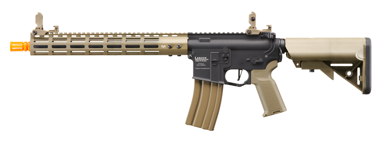 Lancer Tactical Archon 14" M-LOK Proline Series M4 Airsoft Rifle w/ Crane Stock (Color: Two-Tone) - Click Image to Close