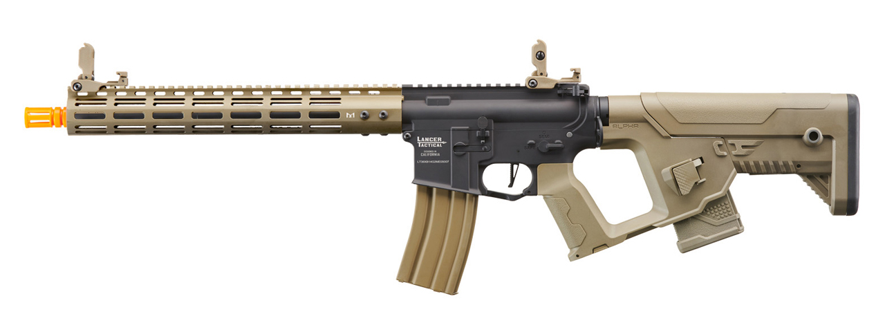 Lancer Tactical Archon 14" M-LOK Proline Series M4 Airsoft Rifle w/ Alpha Stock (Color: Two-Tone) - Click Image to Close