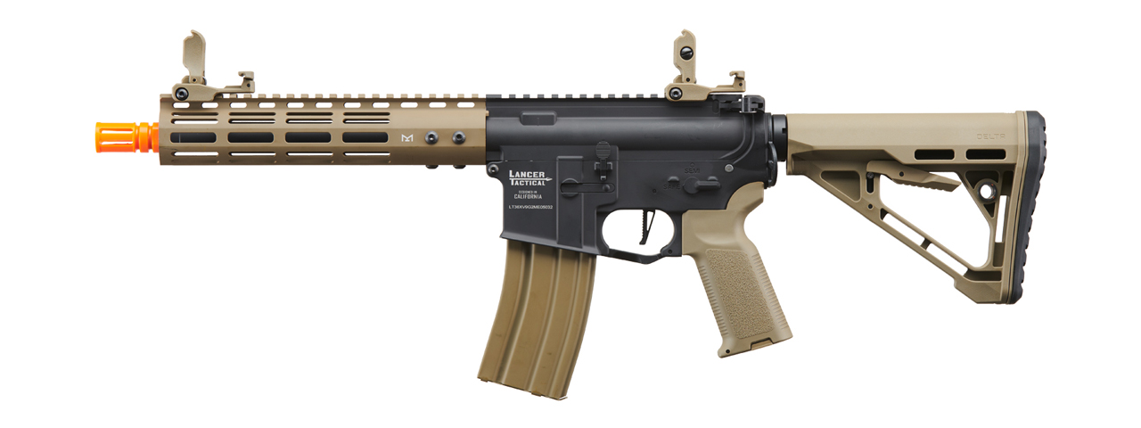 Lancer Tactical Archon 9" M-LOK Proline Series M4 Airsoft Rifle w/ Delta Stock (Color: Two-Tone) - Click Image to Close