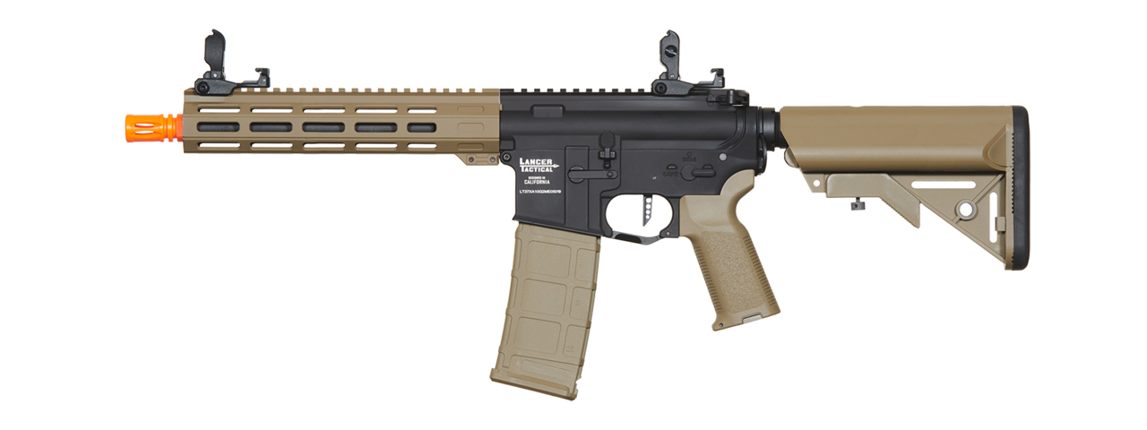 Lancer Tactical Viking 10" M-LOK Proline Series M4 Airsoft Rifle w/ Crane Stock (Color: Two-Tone) - Click Image to Close