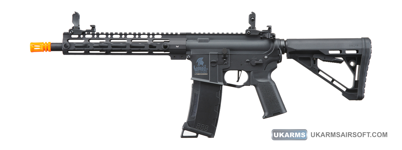 Lancer Tactical Gen 3 M-LOK 10" Airsoft M4 AEG with Delta Stock (Color: Black) - Click Image to Close