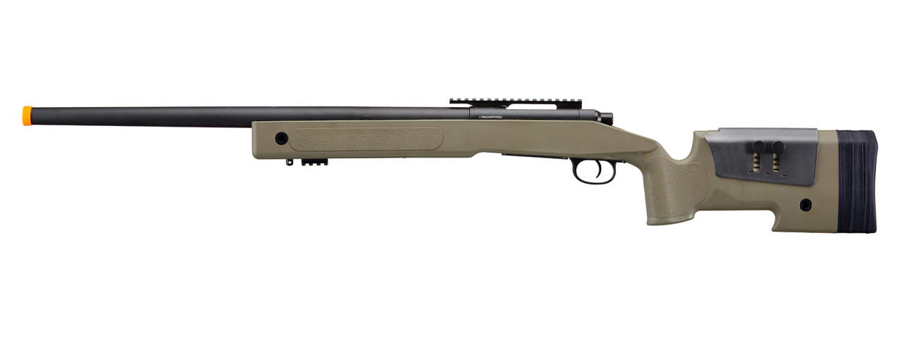 Lancer Tactical M40A3 Bolt Action Sniper Rifle (Color: Tan) - Click Image to Close