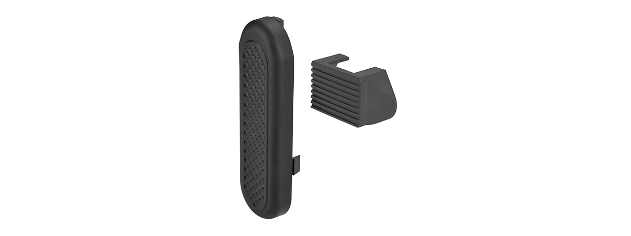 Lancer Tactical M4 Crane Stock Butt Plate Set (Color: Black) - Click Image to Close