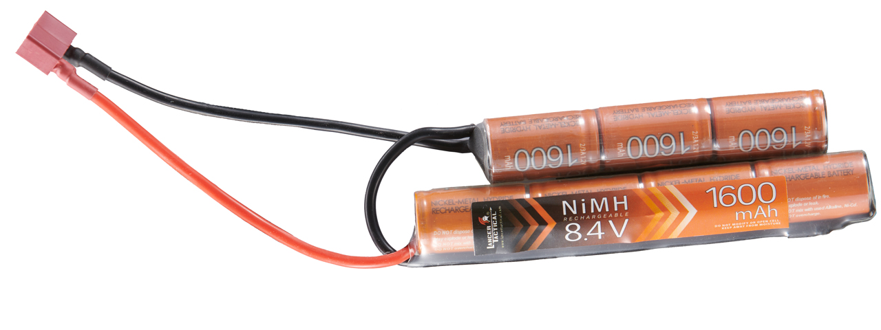 Lancer Tactical Airsoft NiMH 8.4v 1600mAh Nunchuck Battery (Deans Connector) - Click Image to Close