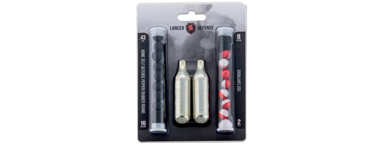 Lancer Defense .43 Cal Pepper Ball and Rubber Ball Pack (8 Rounds of Each) - Click Image to Close