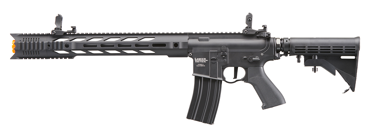 Lancer Tactical Full Metal Legion HPA SPR Interceptor M4 Airsoft Rifle w/ External Tank (Color: Black) - "Semi-Auto Only" - Click Image to Close