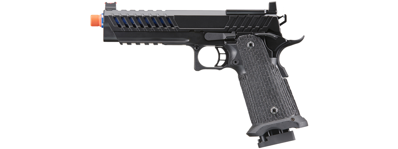 Lancer Tactical Knightshade Hi-Capa Gas Blowback Airsoft Pistol w/ Red Dot Mount (Color: Blue) - Click Image to Close