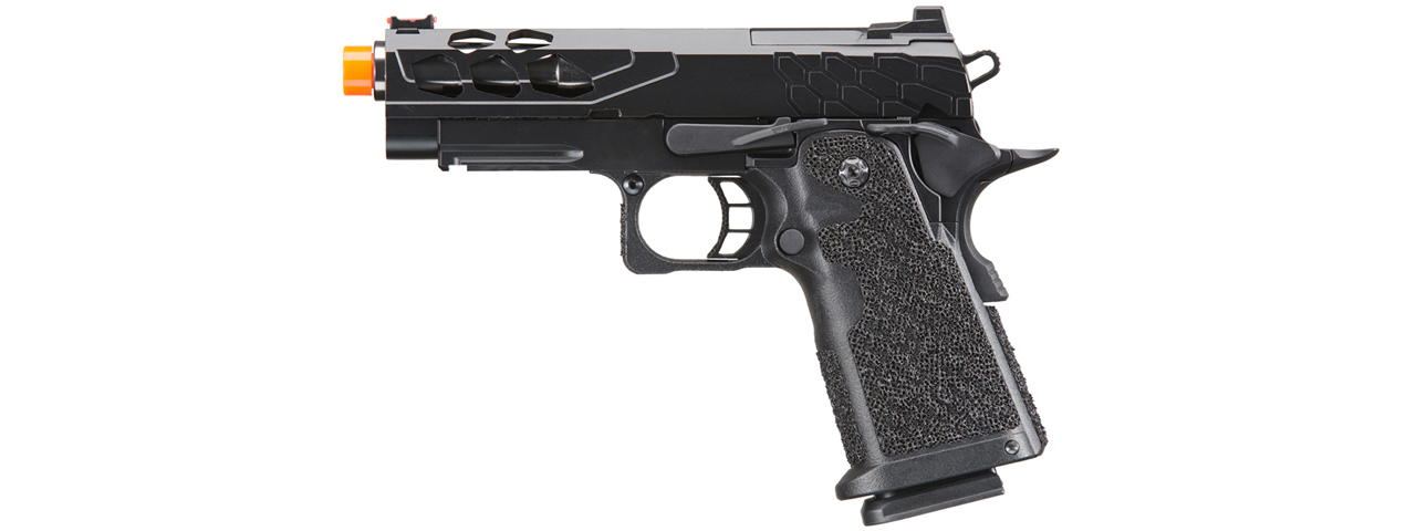 Lancer Tactical Stryk Hi-Capa 4.3 Gas Blowback Airsoft Pistol (Color: Black) - Click Image to Close