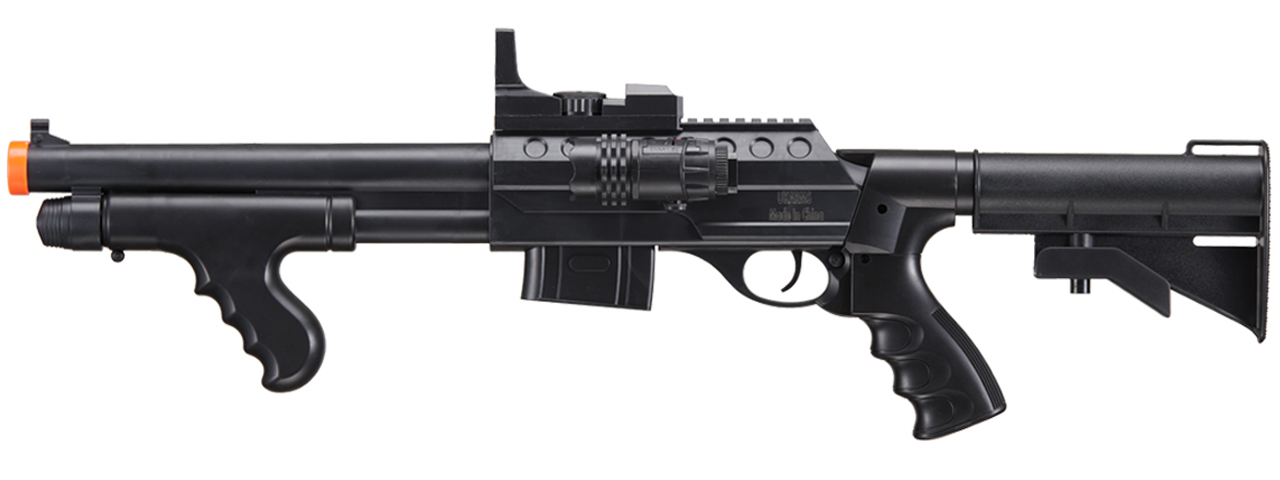 UK Arms M0681C Pump Action Shotgun w/ Scope and Light (Color: Black) - Click Image to Close