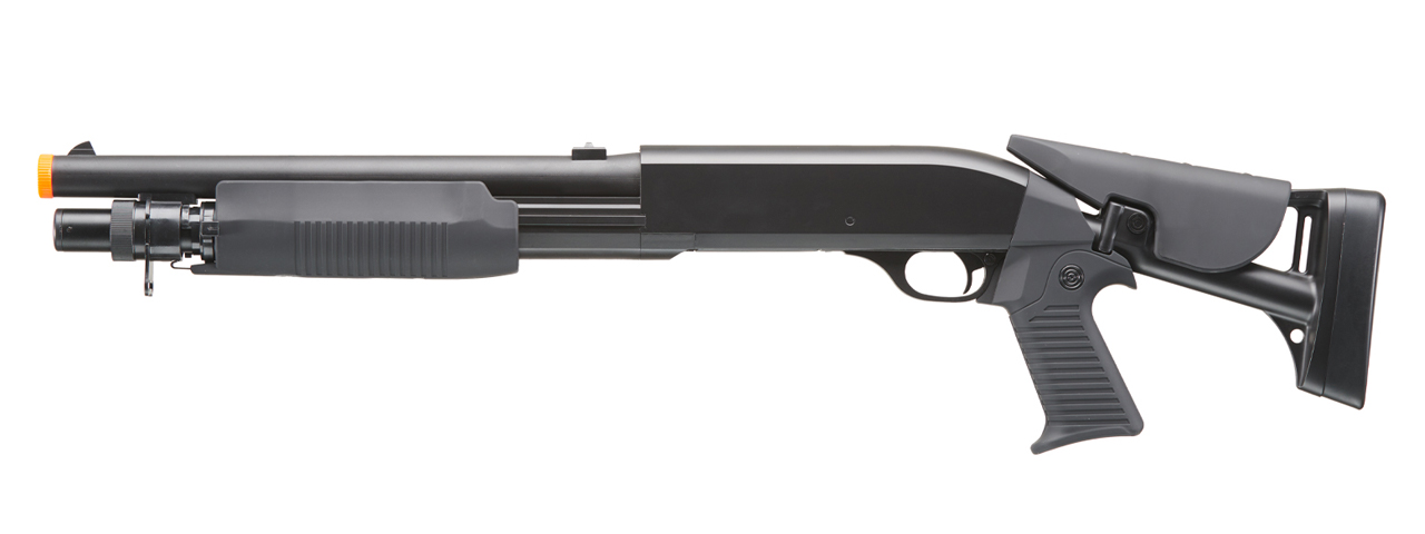 Double Eagle M56C Tri-Shot Spring Shotgun Retractable Stock - Click Image to Close