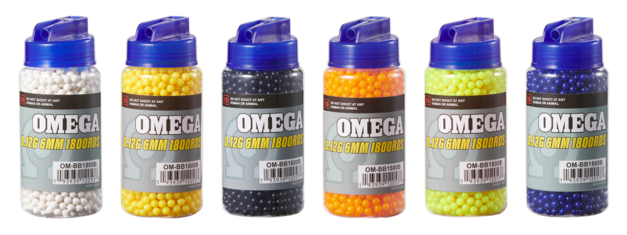 Omega 1800 Round 0.12g BB Bottle - Click Image to Close