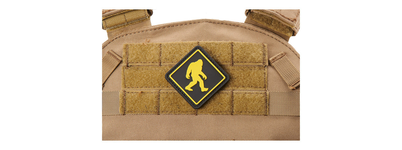 Bigfoot Walks PVC Morale Patch (Color: Black) - Click Image to Close