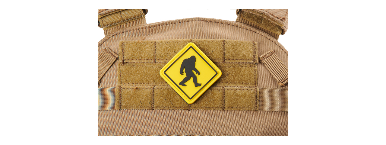 Bigfoot Walks PVC Morale Patch (Color: Yellow) - Click Image to Close