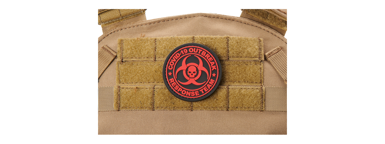Covid-19 Outbreak Response Team PVC Patch (Color: Red) - Click Image to Close