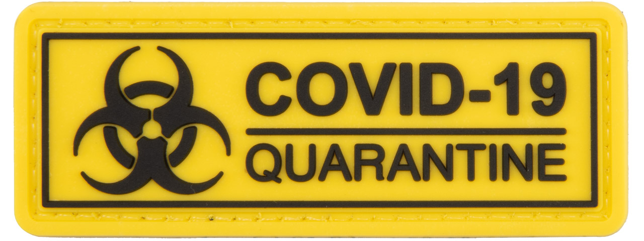 Covid-19 Quarantine PVC Patch (Color: Yellow) - Click Image to Close