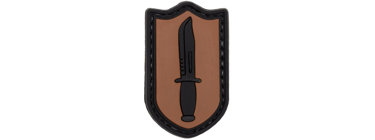 Dagger PVC Patch (Color: Brown) - Click Image to Close