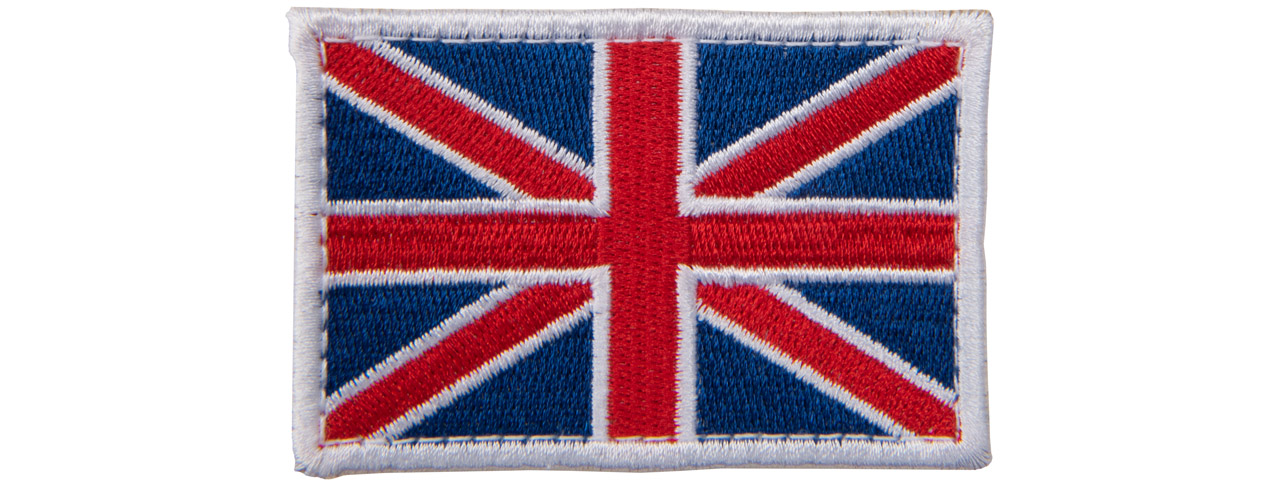 Embroidered UK Flag Patch w/ Full Colors - Click Image to Close