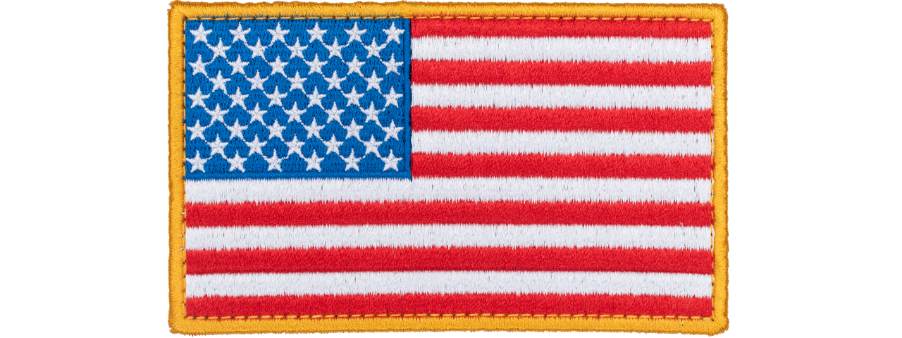Large Embroidered Forward US Flag Patch w/ Full Colors - Click Image to Close