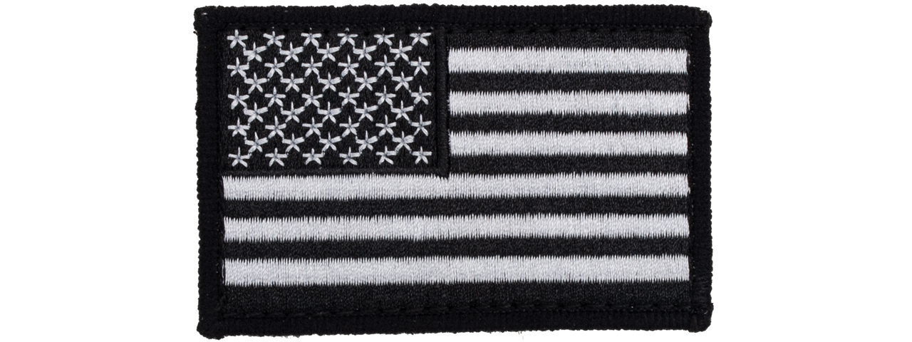 Embroidered Forward US Flag Patch (Color: White) - Click Image to Close