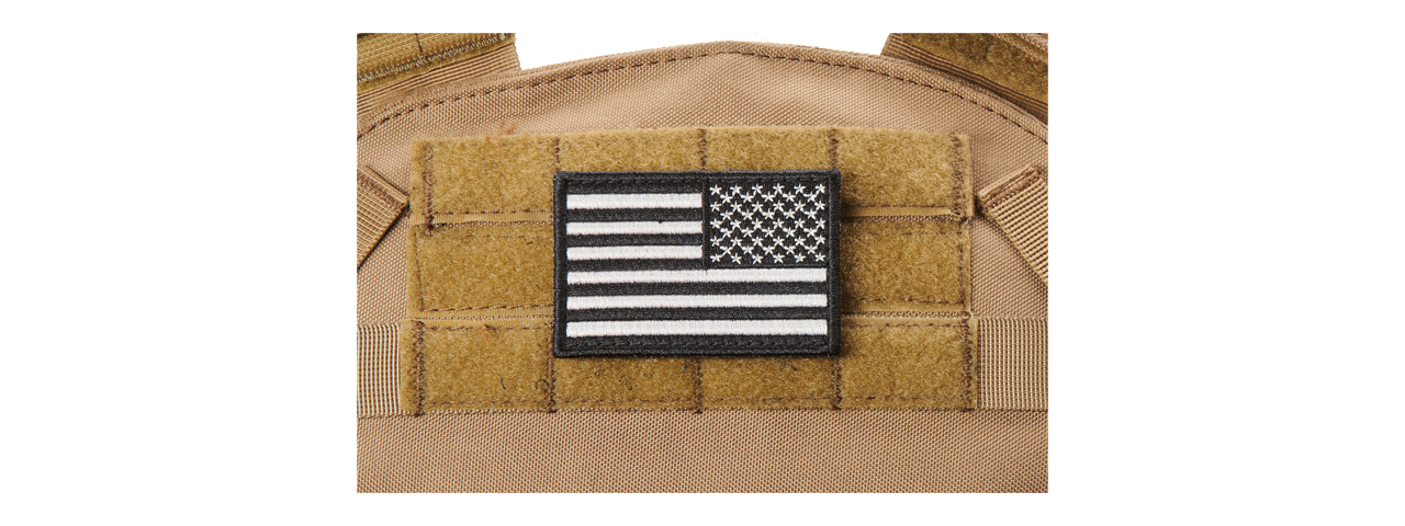 Embroidered Reverse US Flag Morale Patch (Color: White) - Click Image to Close