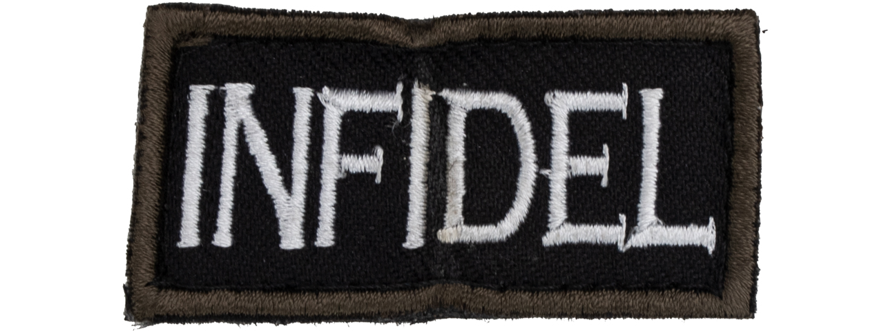 Infidel Embroidered Patch (Color: Black) - Click Image to Close